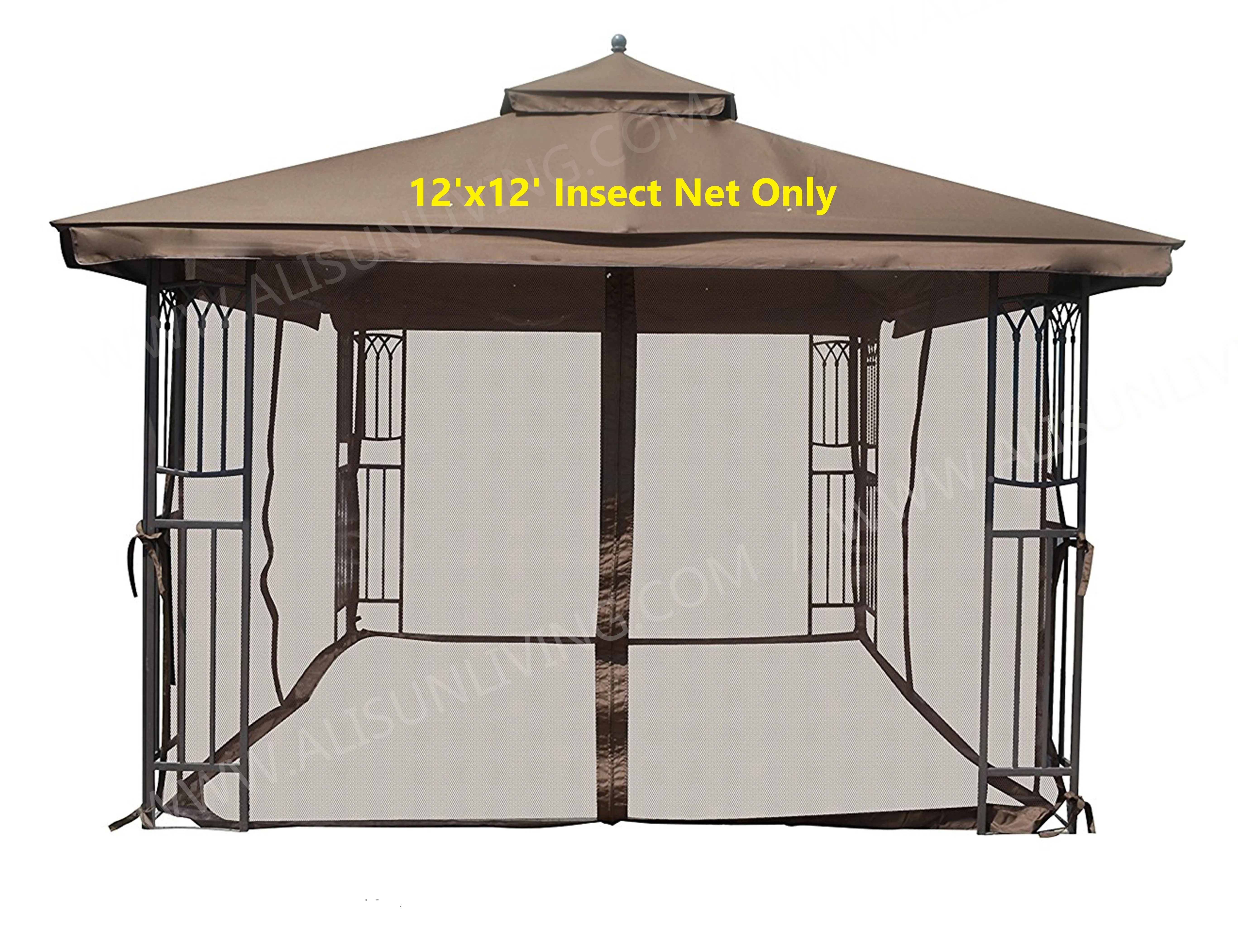 Universal 12' x 12' Gazebo Mosquito Netting