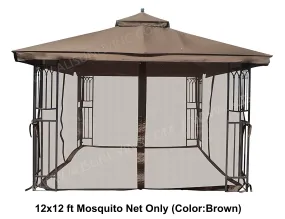 Universal 12' x 12' Gazebo Mosquito Netting