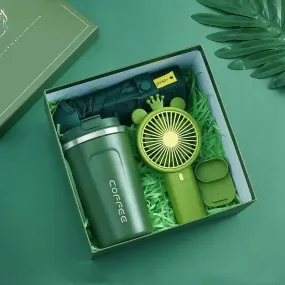 Vacuum Cup Umbrella Fan Gift Set