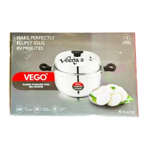 Vego Stainless Steel Idli Cooker (4 Plates)