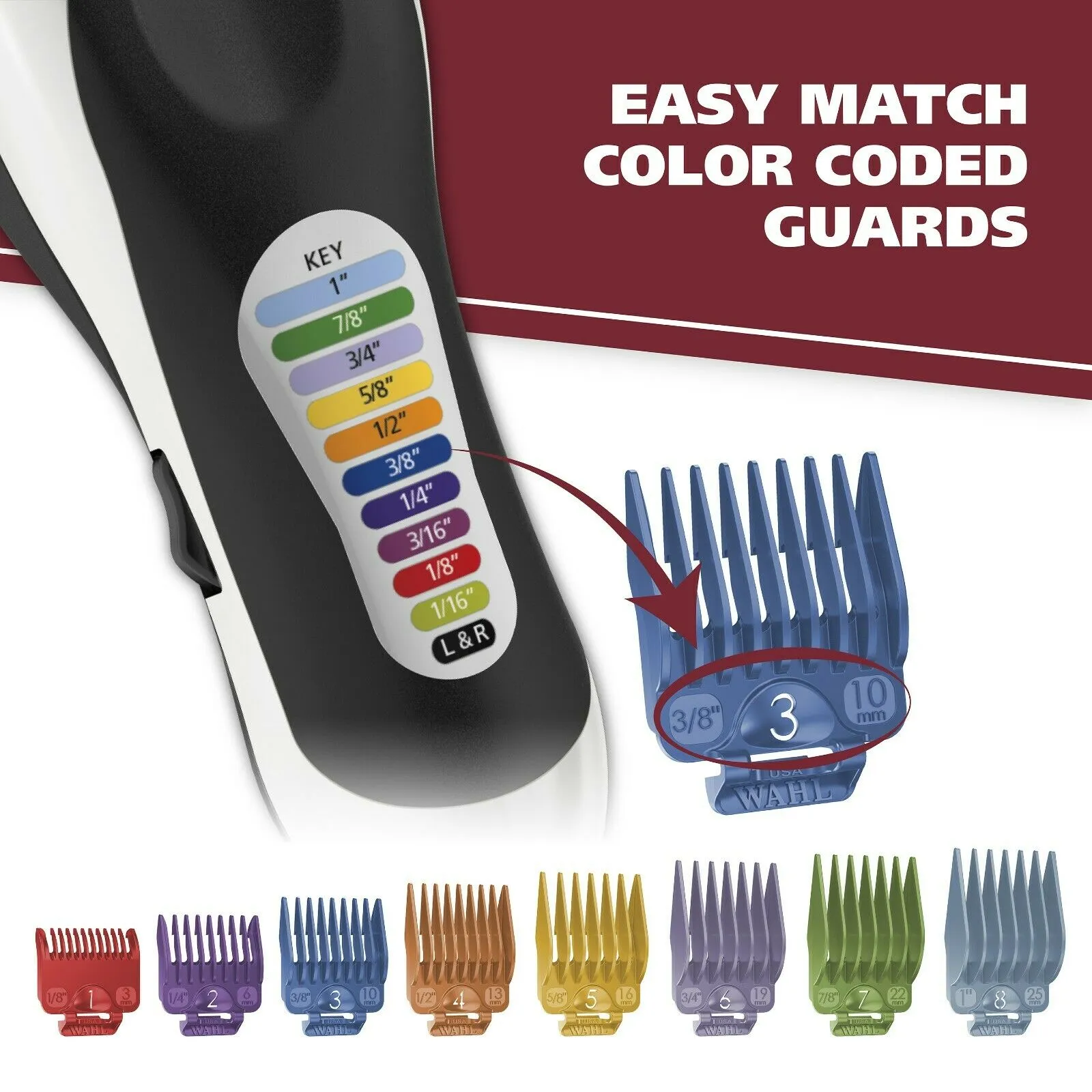 Wahl Color Pro Plus Haircut Clipper Kit 79752-058 , 220 Volts Export Only - Not for USA