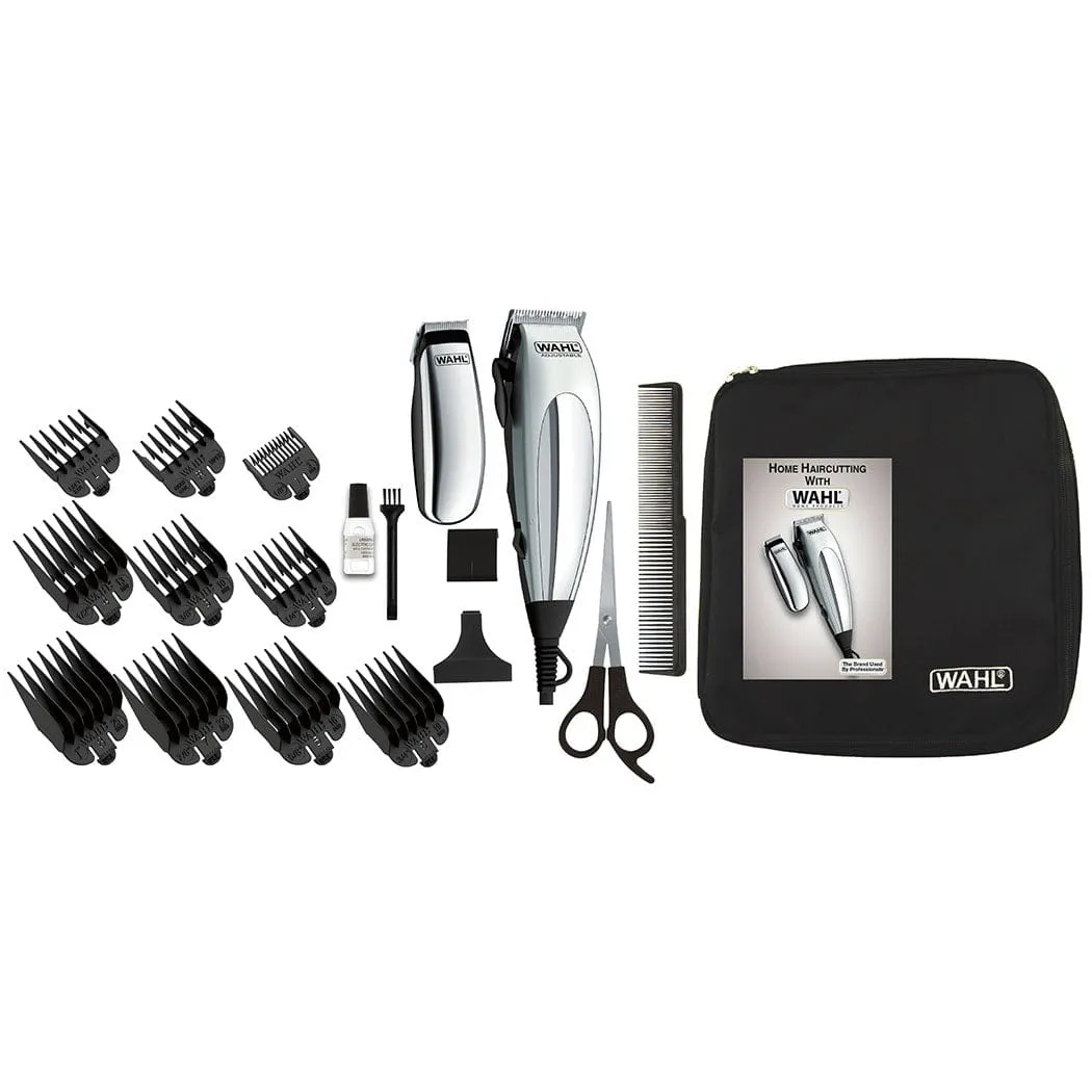 Wahl Deluxe Home Pro Complete Hair Cutting Kit Clipper & Trimmer Combo