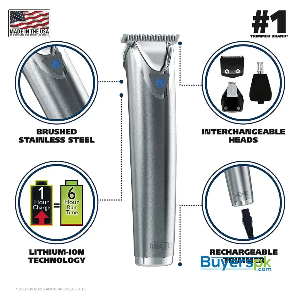 Wahl Stainless Steel Lithium Ion  Beard and Nose Trimmer