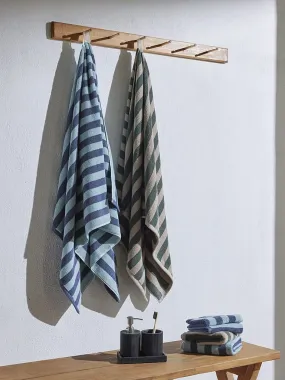 Westside Home Grey Broad Striped Bath Towel